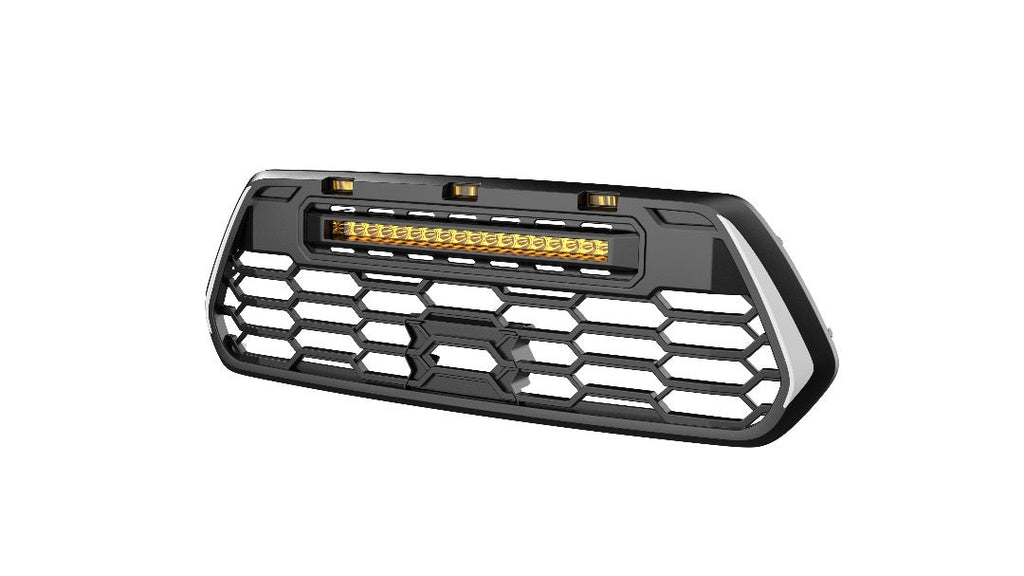 2016-2023 Tacoma Apex Pro Style Grille with LED Light Bar & Raptor Lights by YotaTribe
