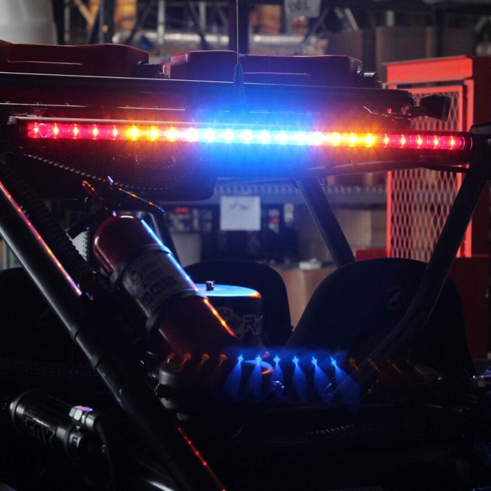 Baja Designs RTL 30-inch single straight light bar, front angle view showing housing and lens detail