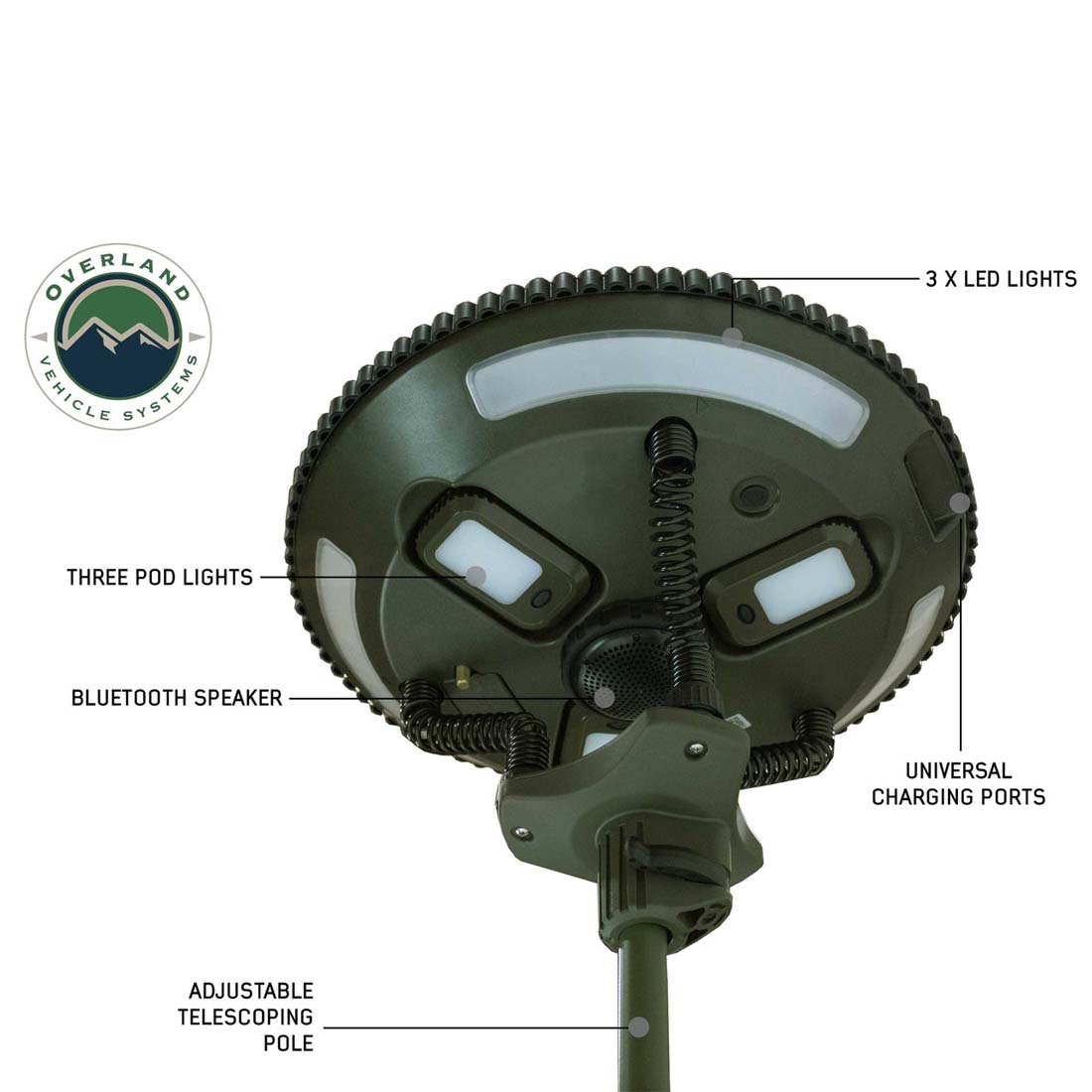 UFO Solar Light Light Pods & Speaker - Camping Light Overland Vehicle Systems-4x4 Mega Store