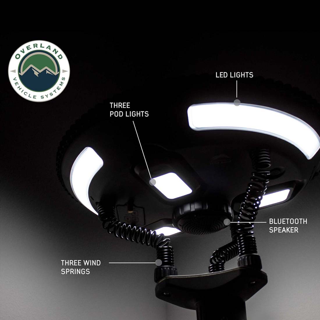 UFO Solar Light Light Pods & Speaker - Camping Light Overland Vehicle Systems