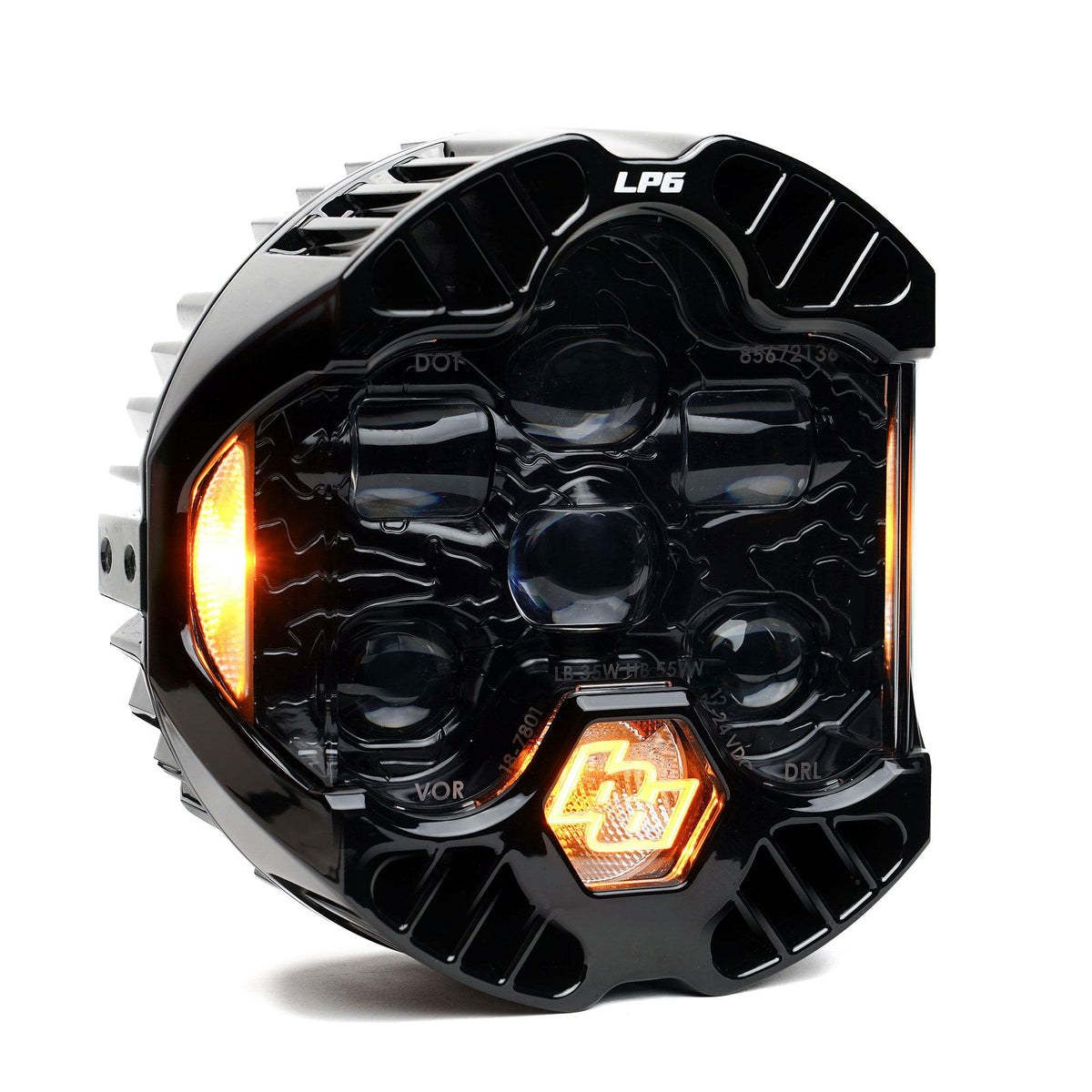 Baja Designs LP6 DOT LED Headlight Replacement Kit with angular housing and dual-beam lens design