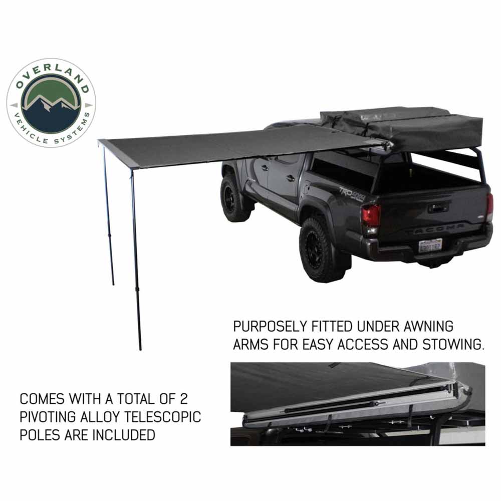 Nomadic Awning 2.5 - 8.0 ft. with Black Cover Overland Vehicle Systems-4x4 Mega Store
