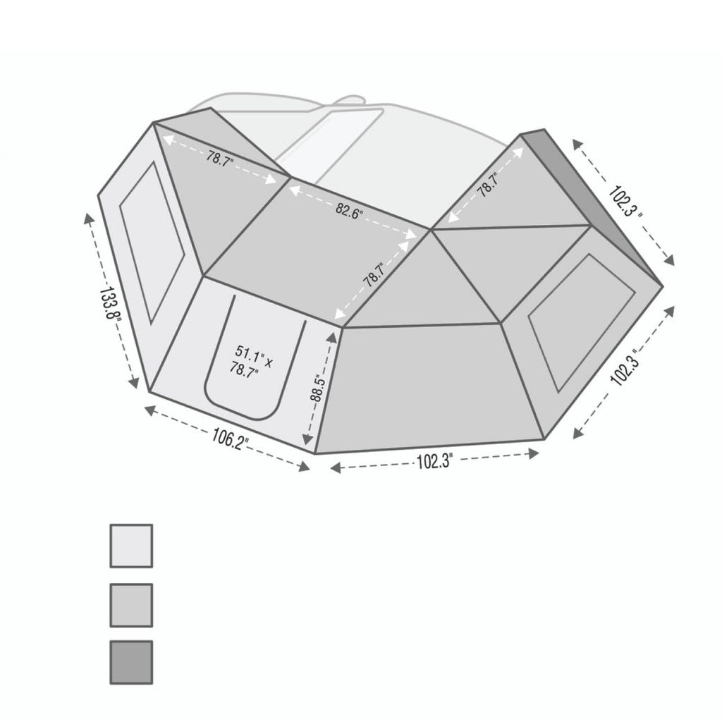Nomadic Awning 270 for Driver Side Wall 1 270 Awning Wall 1 Overland Vehicle Systems-4x4 Mega Store