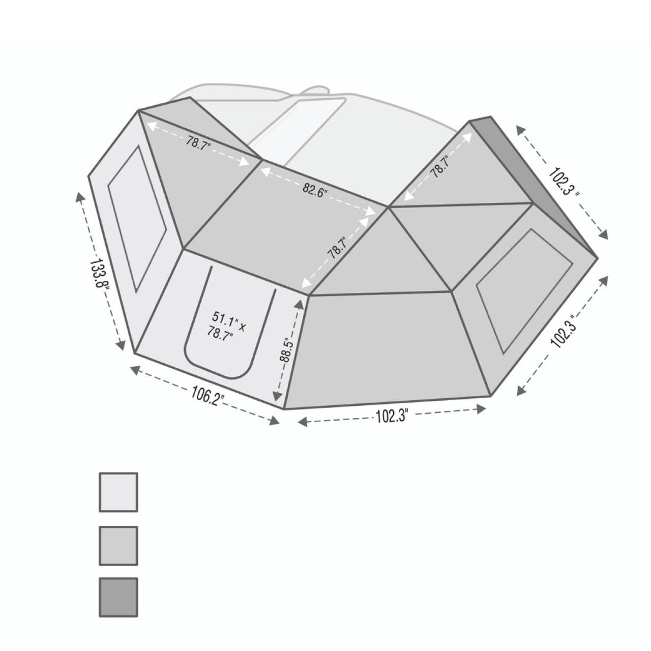 Nomadic Awning 270 for Driver Side Wall 1 270 Awning Wall 1 Overland Vehicle Systems-4x4 Mega Store