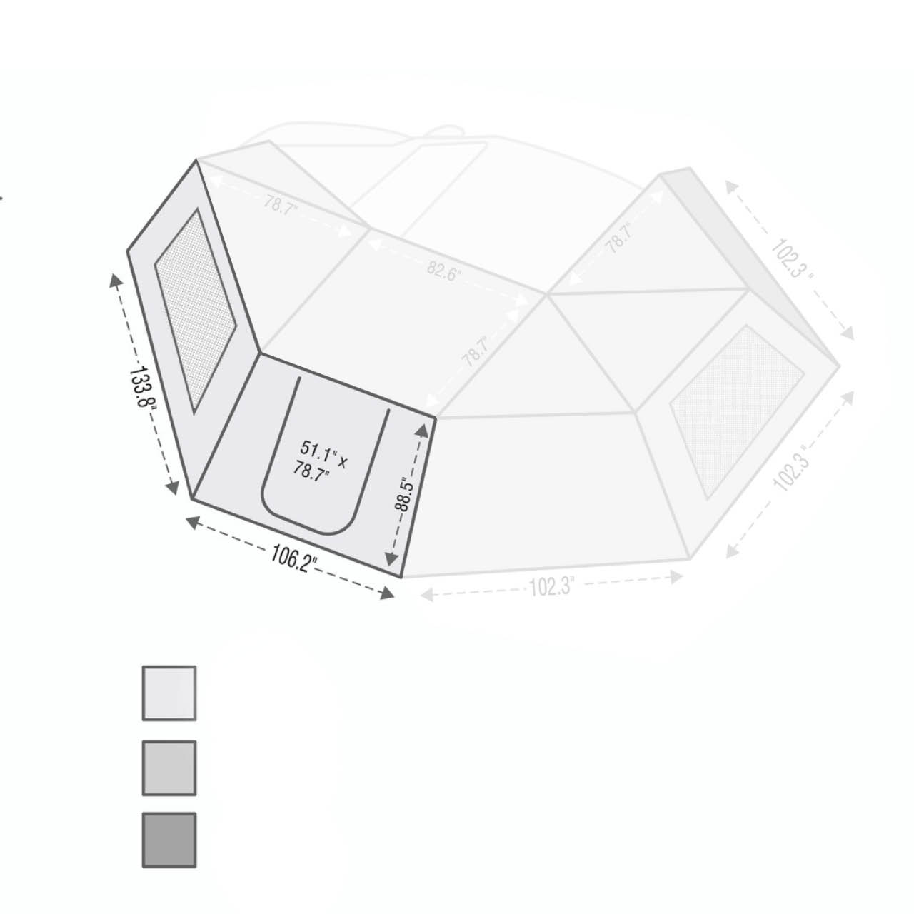 Nomadic Awning 270 for Driver Side Wall 1 270 Awning Wall 1 Overland Vehicle Systems-4x4 Mega Store