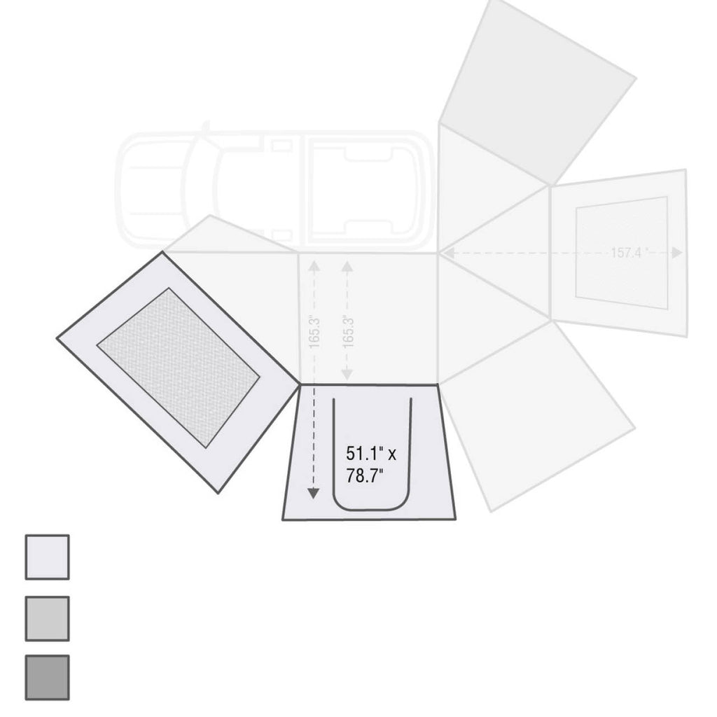 Nomadic Awning 270 for Driver Side Wall 1 270 Awning Wall 1 Overland Vehicle Systems-4x4 Mega Store
