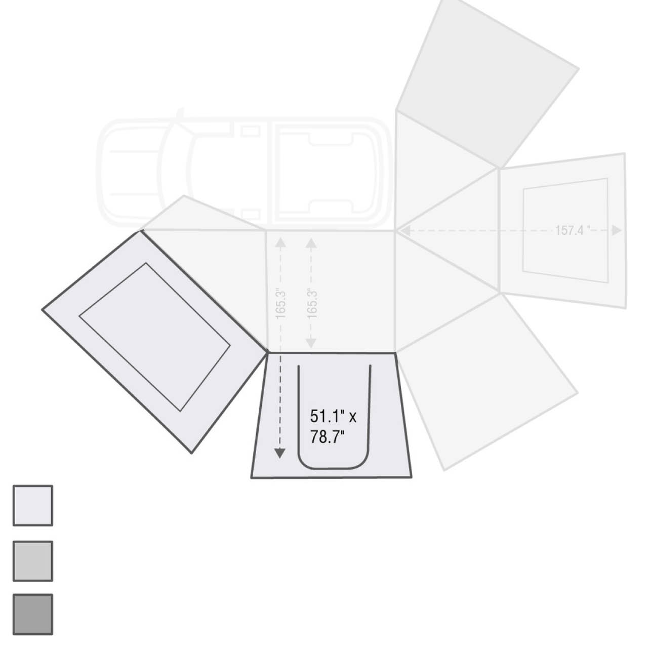 Nomadic Awning 270 for Driver Side Wall 1 270 Awning Wall 1 Overland Vehicle Systems-4x4 Mega Store