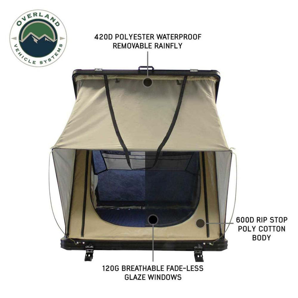 LD TMON Clamshell Aluminum Hard Shell Roof Top Tent Overland Vehicle Systems-4x4 Mega Store