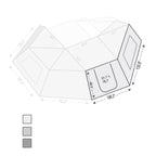 270 Awning Wall 1 Passenger Side Wall with Door & Window Overland Vehicle Systems