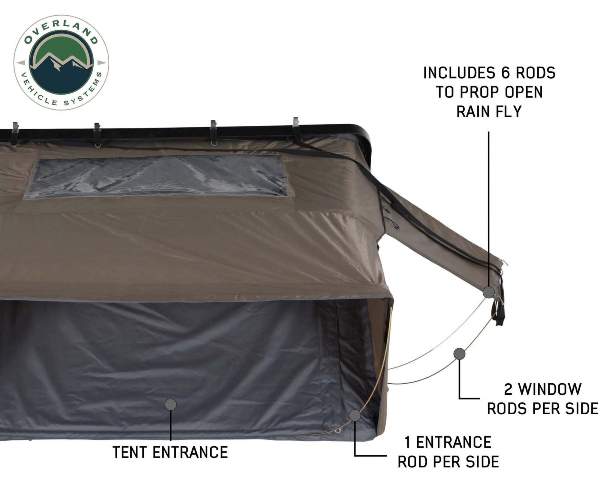 Best Hard Shell Rooftop Tent 18189901 Bushveld II Overland Vehicle Systems-4x4 Mega Store