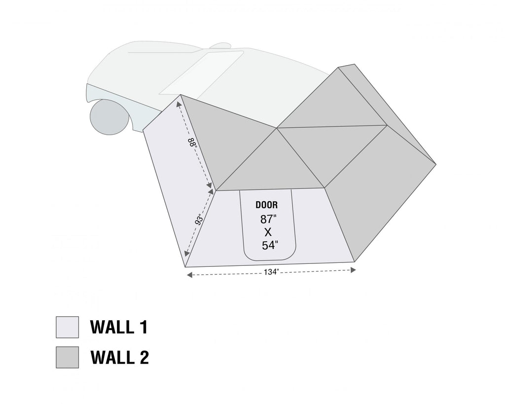 Shop Overland Vehicle Systems Freestanding Driver Side Nomadic 270 LT Awning Wall 1 Overland Vehicle Systems-4x4 Mega Store