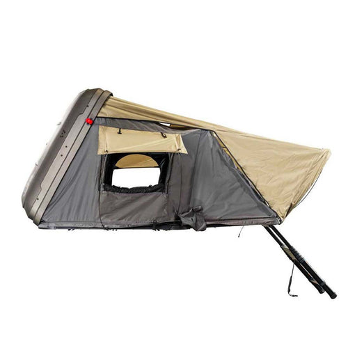 HD Bundu 2 - Hard Shell Roof Top Tent, 2 Person, Grey Body and Black Rainfly Overland Vehicle Systems-4x4 Mega Store