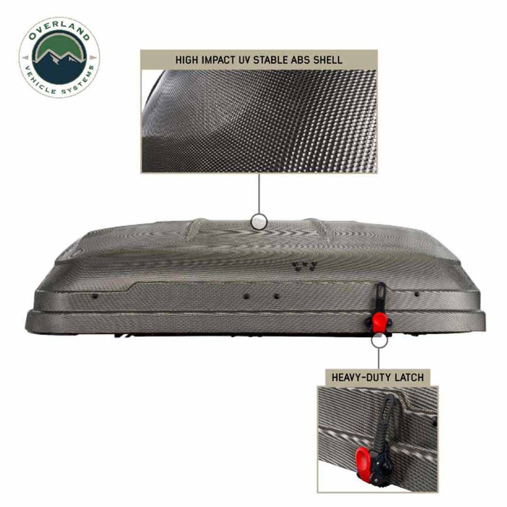 HD Bundu 2 - Hard Shell Roof Top Tent, 2 Person, Grey Body and Black Rainfly Overland Vehicle Systems-4x4 Mega Store