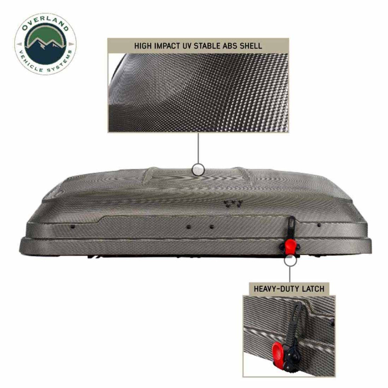 HD Bundu 2 - Hard Shell Roof Top Tent, 2 Person, Grey Body and Black Rainfly Overland Vehicle Systems-4x4 Mega Store