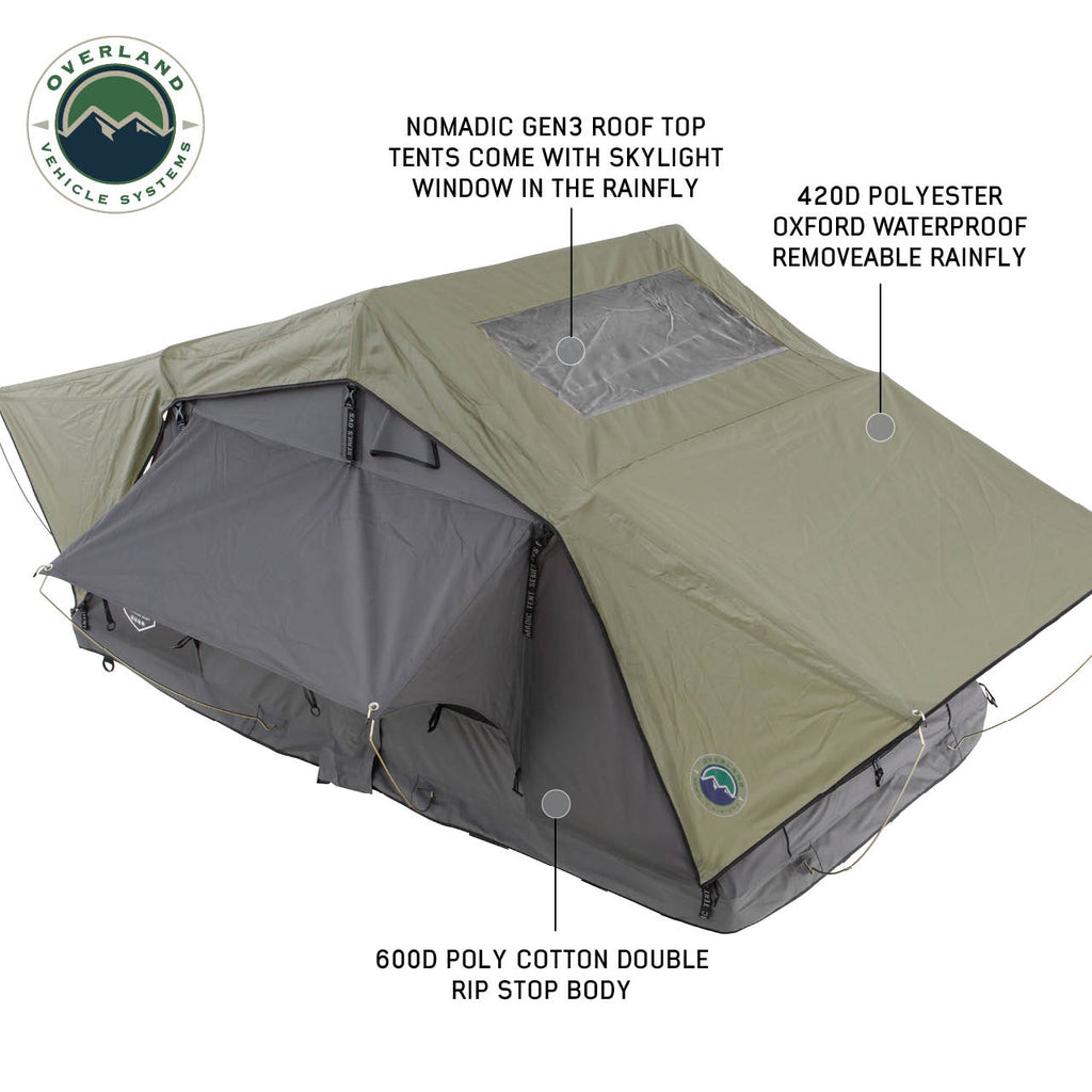 Nomadic 2 Standard Roof Top Tent Roof Top Tent 2 Person Overland Vehicle Systems-4x4 Mega Store