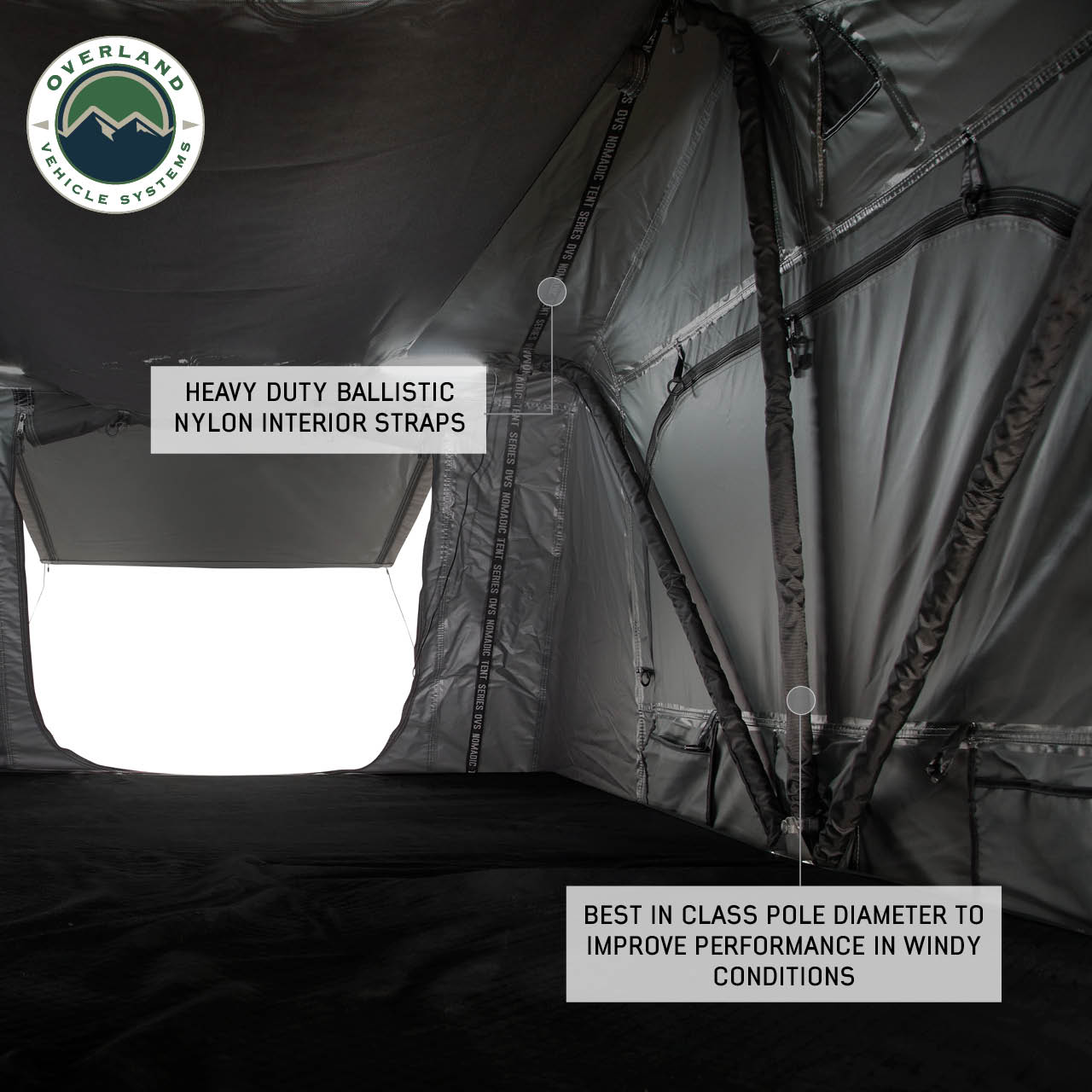 Nomadic 2 Standard Roof Top Tent Roof Top Tent 2 Person Overland Vehicle Systems-4x4 Mega Store