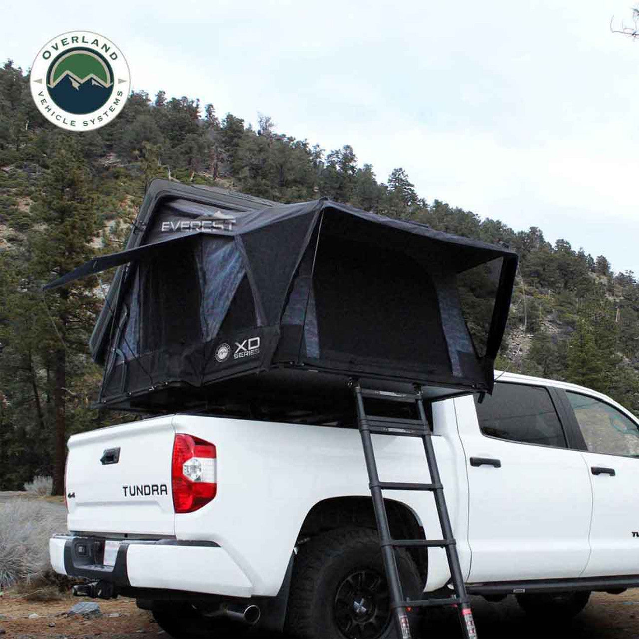 XD Everest 2 - Cantilever Aluminum Roof Top Tent, 2 Person, Grey Body and Black Rainfly Overland Vehicle Systems-4x4 Mega Store