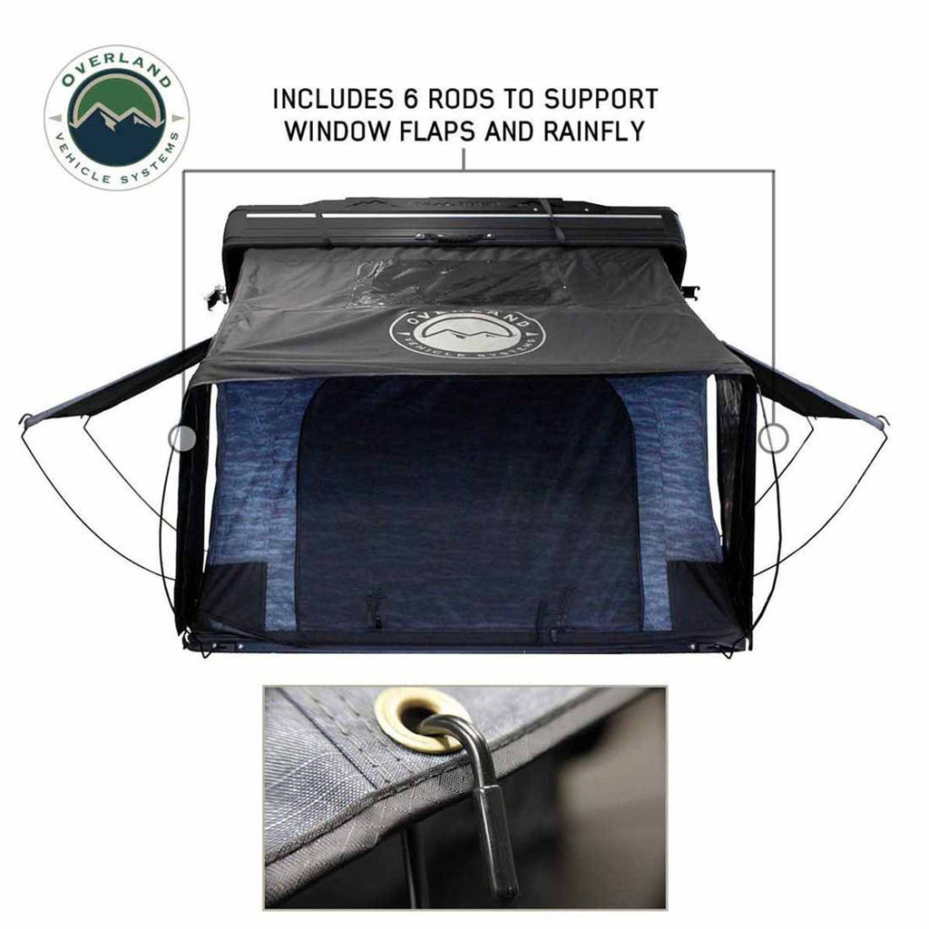 XD Everest 2 - Cantilever Aluminum Roof Top Tent, 2 Person, Grey Body and Black Rainfly Overland Vehicle Systems-4x4 Mega Store