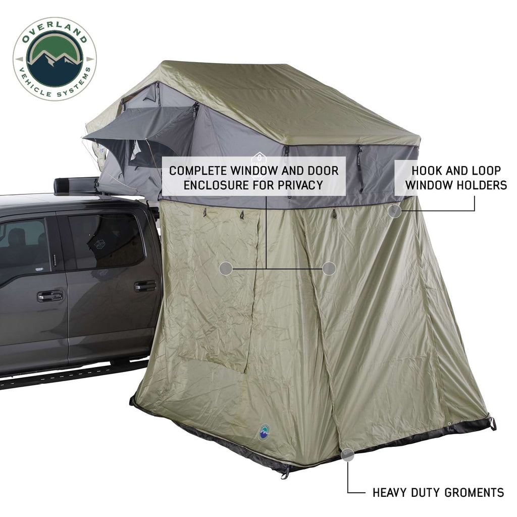 Nomadic 3 Roof Top Tent Annex Room With Floor & Cover Overland Vehicle Systems-4x4 Mega Store