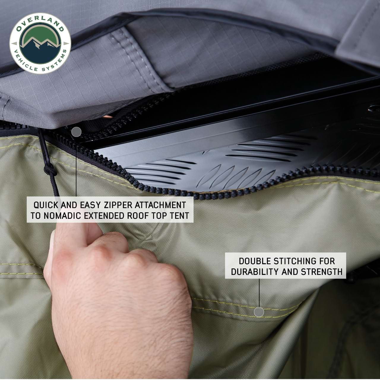 Nomadic 3 Roof Top Tent Annex Room With Floor & Cover Overland Vehicle Systems-4x4 Mega Store