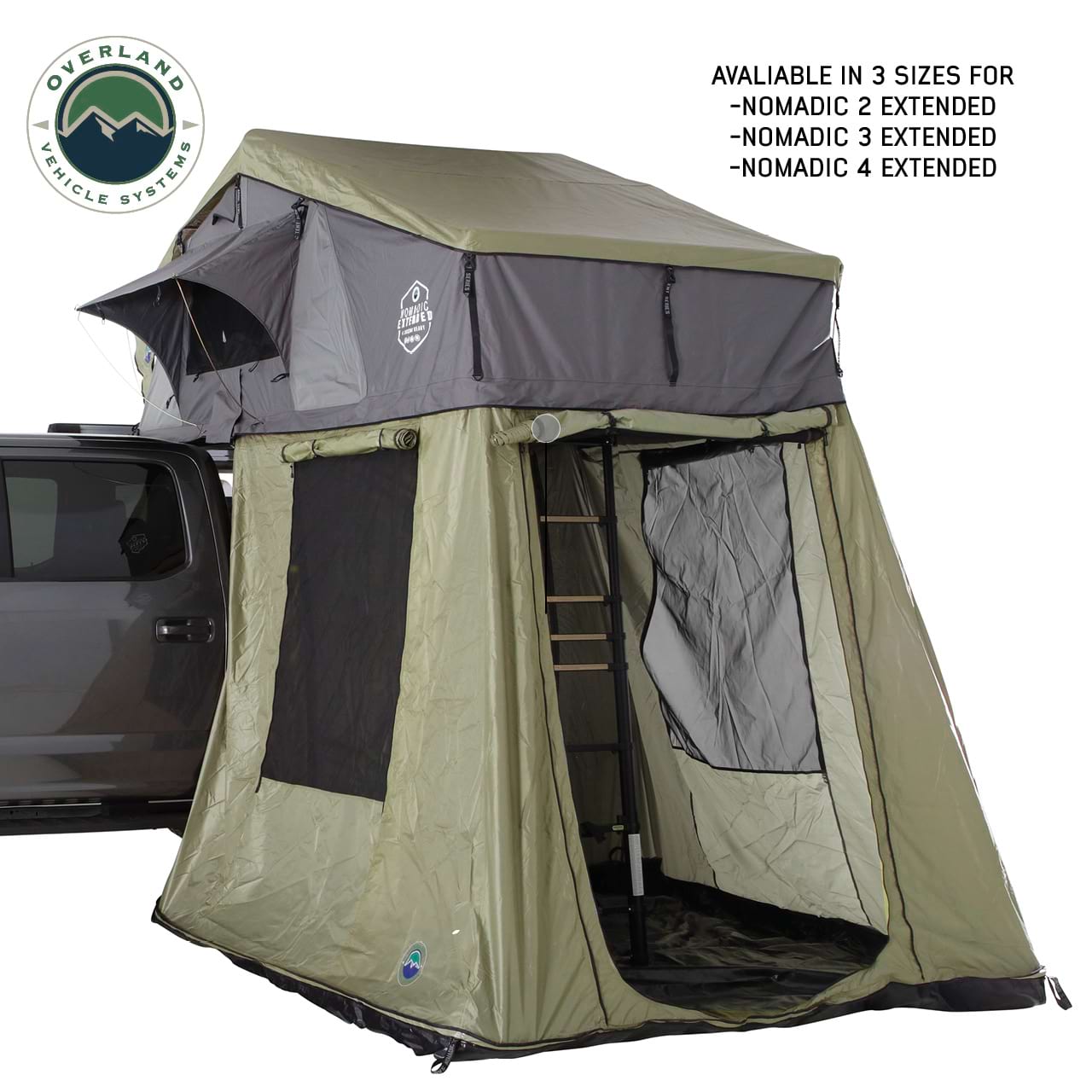 Nomadic 3 Roof Top Tent Annex Room With Floor & Cover Overland Vehicle Systems-4x4 Mega Store