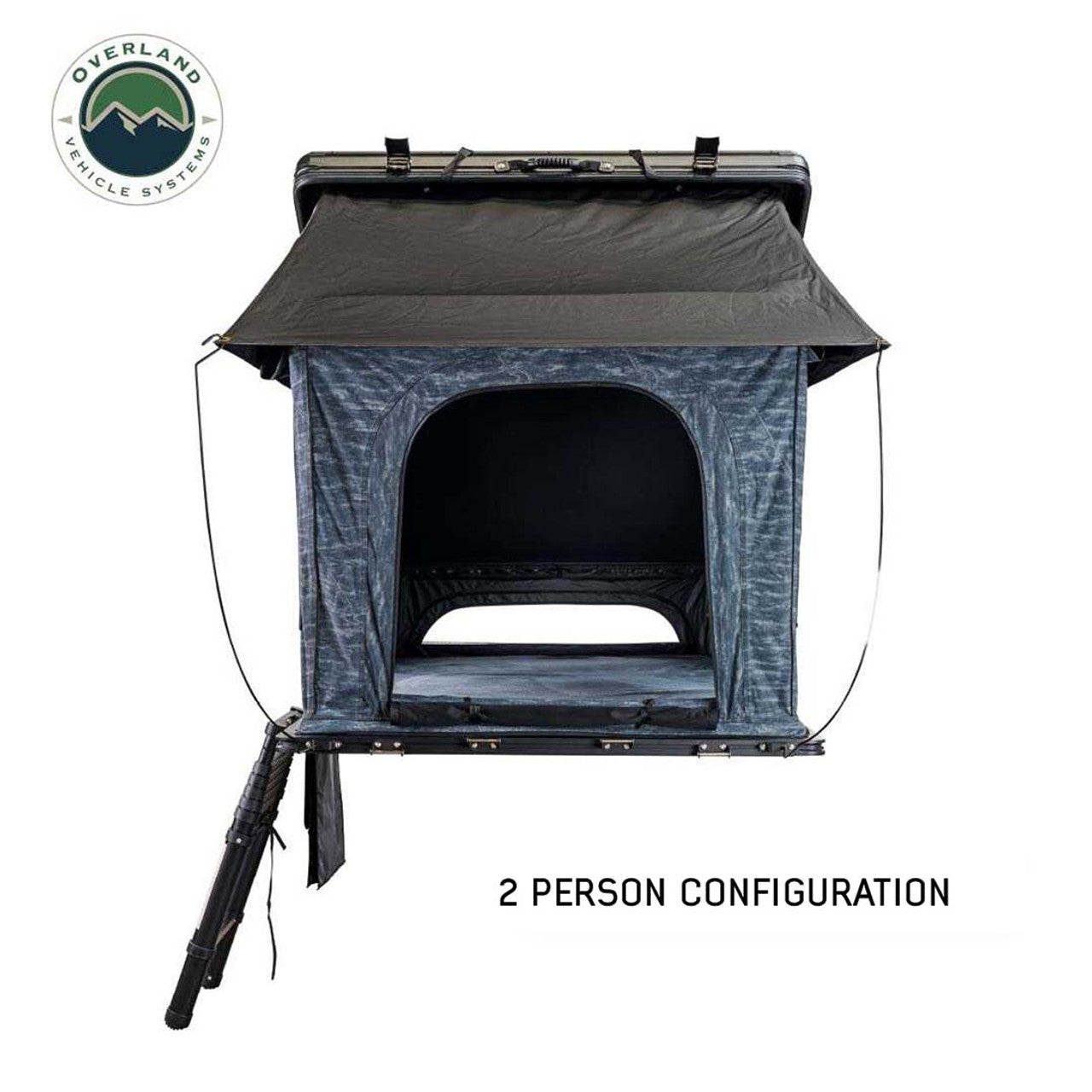 XD Lohtse - Clamshell Aluminum Roof Top Tent, 2 Person, Grey Body and Black Rainfly Overland Vehicle Systems-4x4 Mega Store