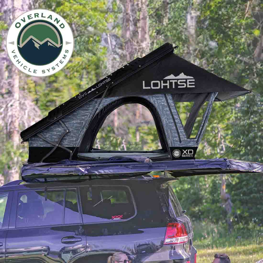 XD Lohtse - Clamshell Aluminum Roof Top Tent, 2 Person, Grey Body and Black Rainfly Overland Vehicle Systems-4x4 Mega Store