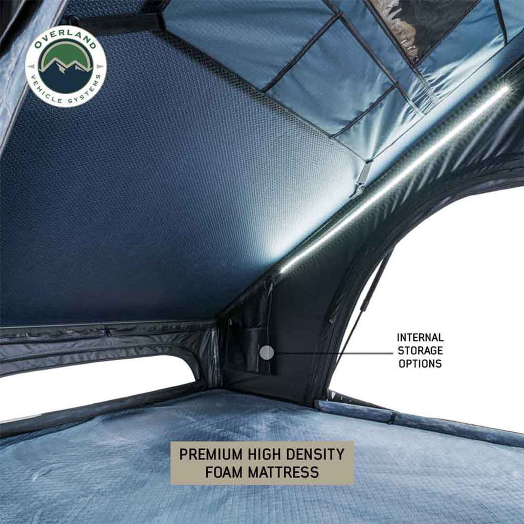 XD Lohtse - Clamshell Aluminum Roof Top Tent, 2 Person, Grey Body and Black Rainfly Overland Vehicle Systems-4x4 Mega Store