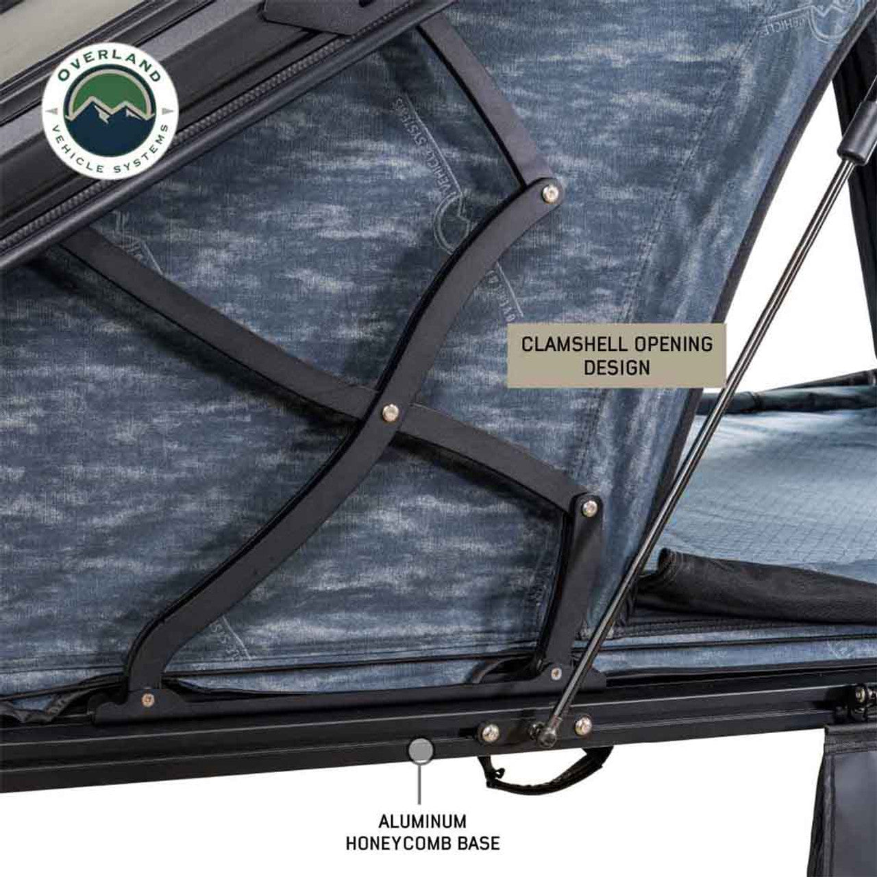 XD Lohtse - Clamshell Aluminum Roof Top Tent, 2 Person, Grey Body and Black Rainfly Overland Vehicle Systems-4x4 Mega Store