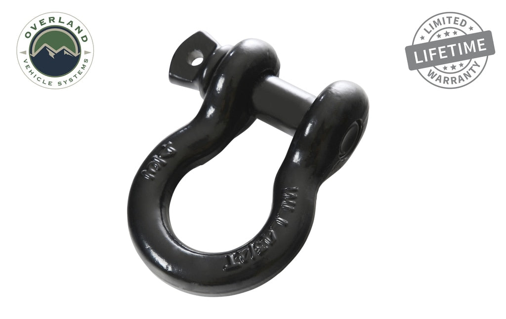 Recovery Shackle 19019901 3/4 4.75 Ton Black Overland Vehicle Systems-4x4 Mega Store