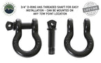 Recovery Shackle 19019901 3/4 4.75 Ton Black Overland Vehicle Systems-4x4 Mega Store