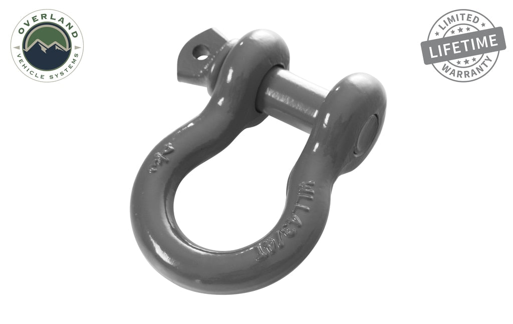 Recovery Shackle 3/4 Inch 4.75 Ton - Gray Universal Overland Vehicle Systems-4x4 Mega Store