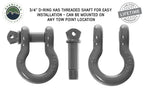 Recovery Shackle 3/4 Inch 4.75 Ton - Gray Universal Overland Vehicle Systems-4x4 Mega Store