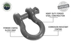 Recovery Shackle 3/4 Inch 4.75 Ton - Gray Universal Overland Vehicle Systems-4x4 Mega Store