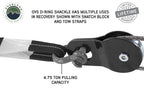Recovery Shackle 3/4 Inch 4.75 Ton - Gray Universal Overland Vehicle Systems-4x4 Mega Store