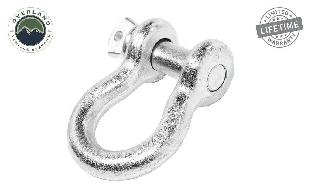 Recovery Shackle 3/4 4.75 Ton Zinc - D Ring Recovery Shackle Overland Vehicle Systems-4x4 Mega Store