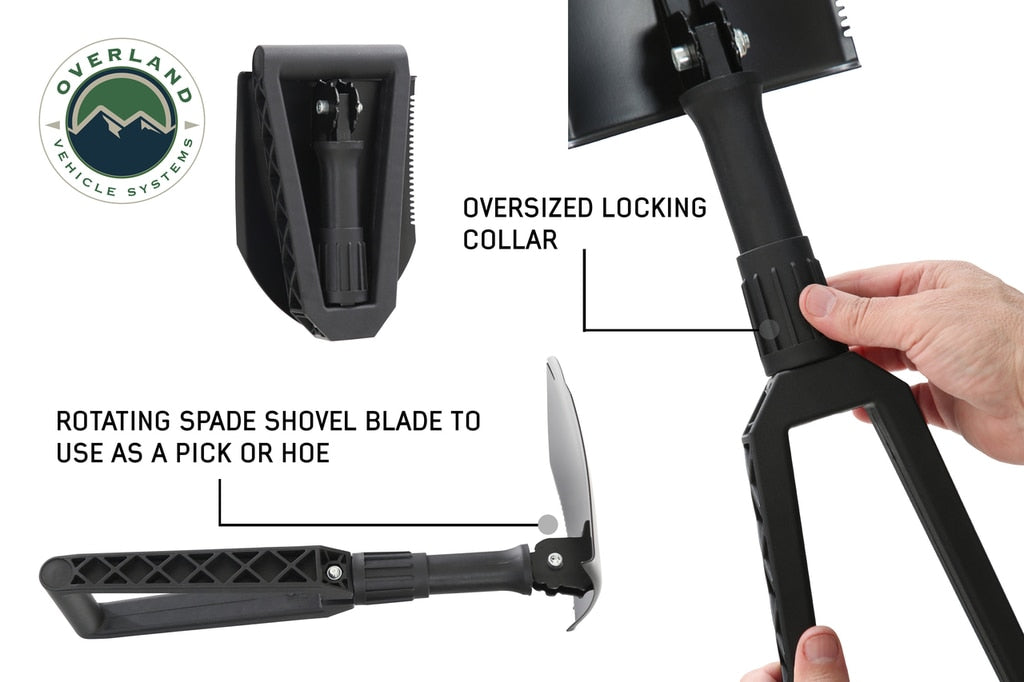 Multi Functional Military Style Utility Shovel for extreme Overland Vehicle Systems-4x4 Mega Store