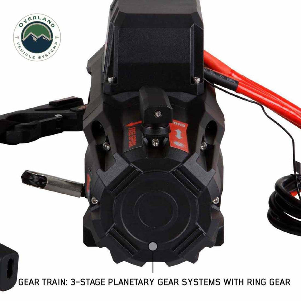 SCAR 10P - 10,000 lb. Winch With Synthetic Rope and Wireless Remote Overland Vehicle Systems-4x4 Mega Store