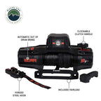 SCAR 10P - 10,000 lb. Winch With Synthetic Rope and Wireless Remote Overland Vehicle Systems