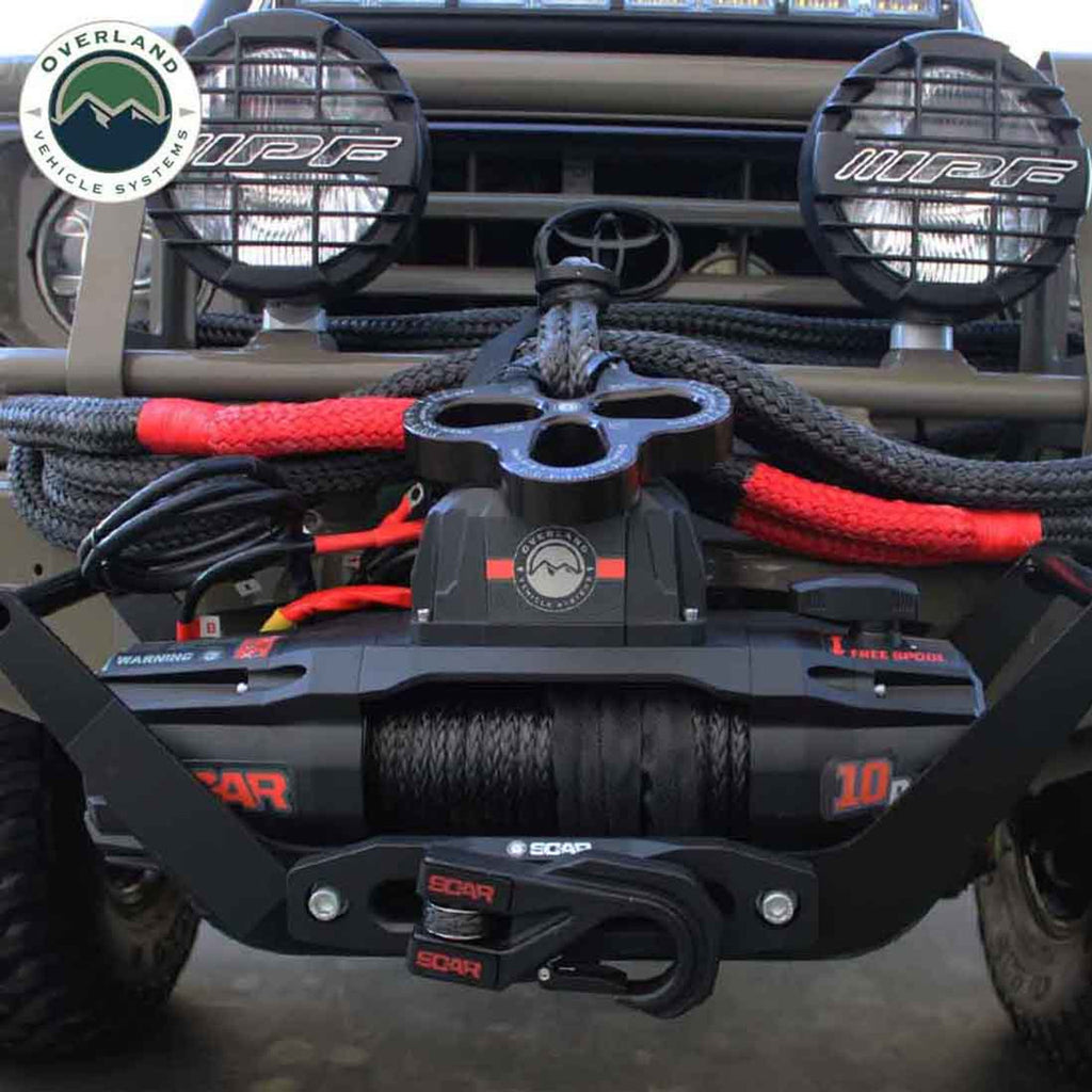 SCAR 10P - 10,000 lb. Winch With Synthetic Rope and Wireless Remote Overland Vehicle Systems-4x4 Mega Store