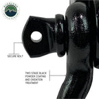 Receiver Hitch D-Ring Receiver Mount Recovery Shackle Overland Vehicle Systems-4x4 Mega Store