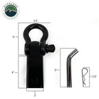 Receiver Hitch D-Ring Receiver Mount Recovery Shackle Overland Vehicle Systems-4x4 Mega Store