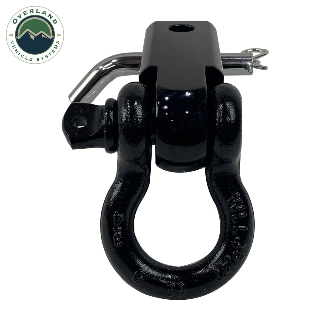 Receiver Hitch D-Ring Receiver Mount Recovery Shackle Overland Vehicle Systems-4x4 Mega Store
