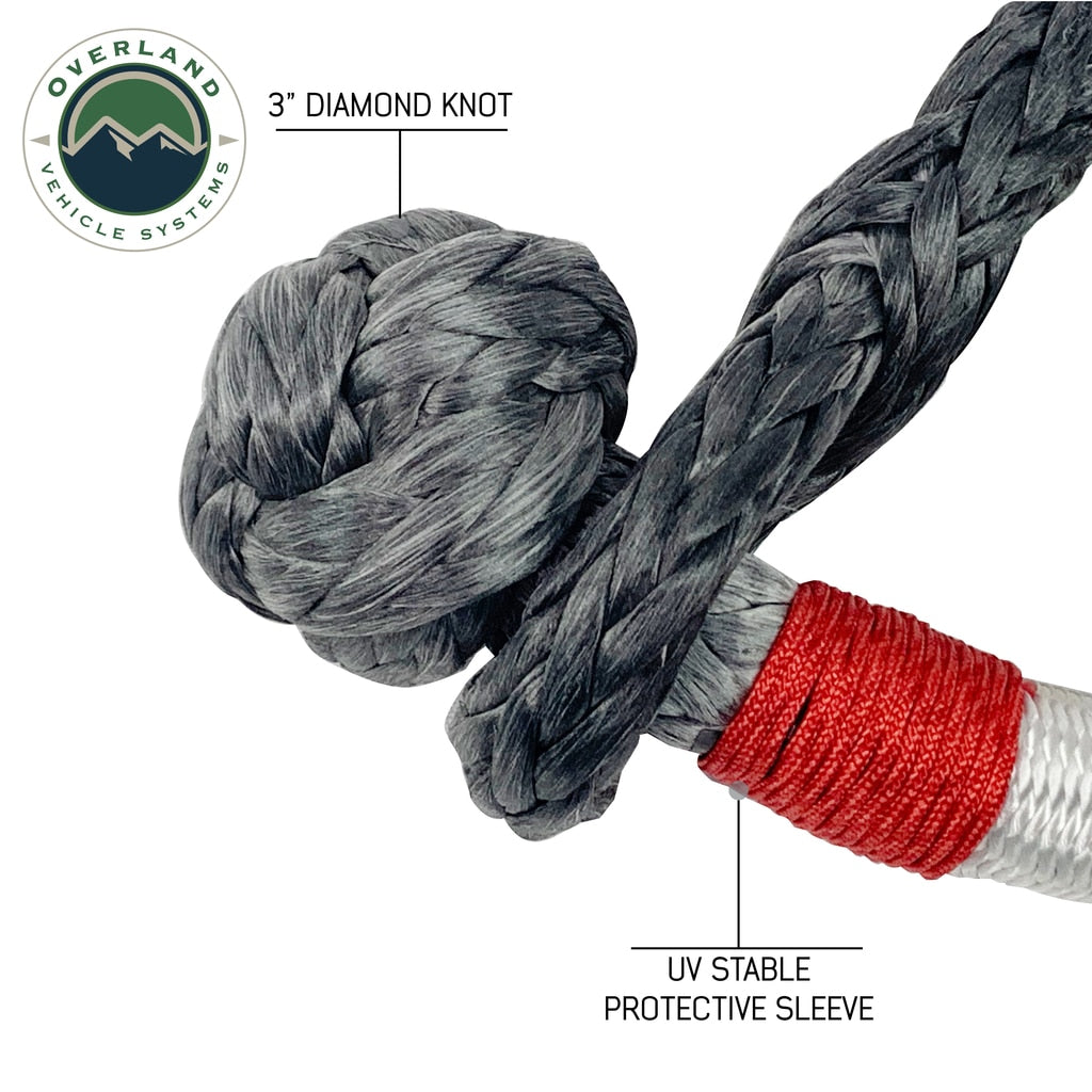 Soft Shackle Recovery 41,000 lb. With Loop & Abrasive Sleeve Overland Vehicle Systems-4x4 Mega Store