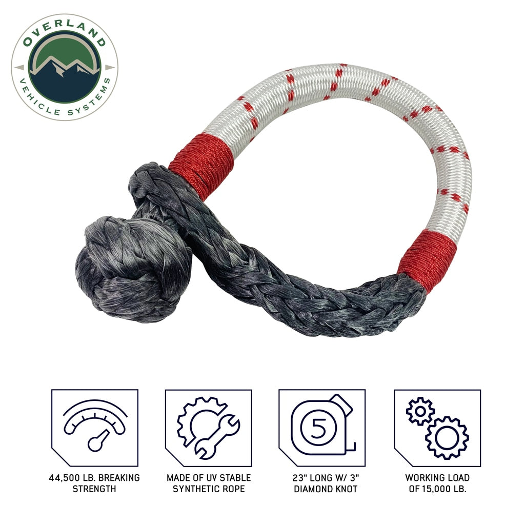 Soft Shackle Recovery 41,000 lb. With Loop & Abrasive Sleeve Overland Vehicle Systems-4x4 Mega Store