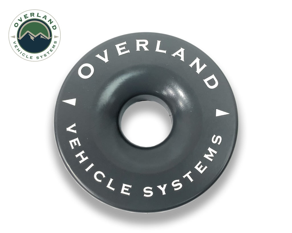 Recovery Snatch Ring 4.00 41,000 lb. Gray With Storage Bag Overland Vehicle Systems-4x4 Mega Store
