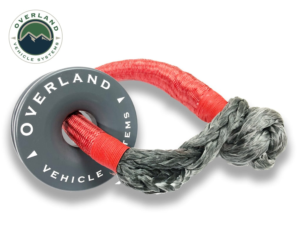Recovery Snatch Ring 4.00 41,000 lb. Gray With Storage Bag Overland Vehicle Systems-4x4 Mega Store