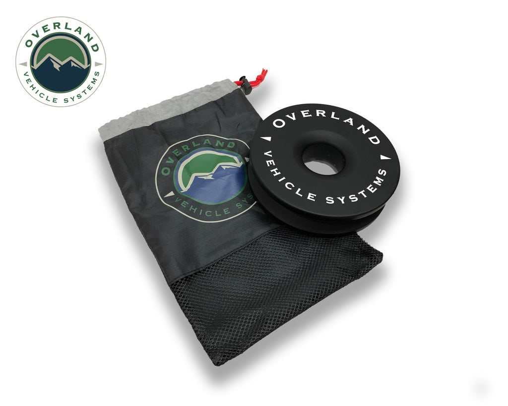 Recovery Ring 6.25 Inch 45,000 lb. Black With Storage Bag Overland Vehicle Systems-4x4 Mega Store