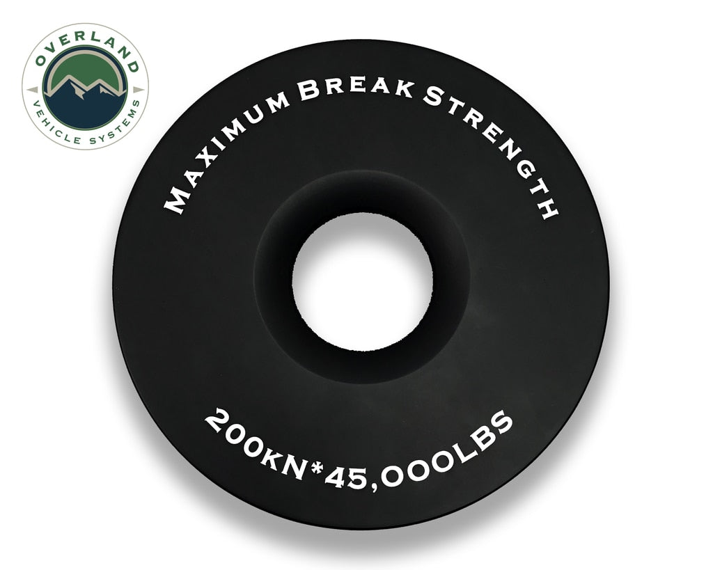Recovery Ring 6.25 Inch 45,000 lb. Black With Storage Bag Overland Vehicle Systems-4x4 Mega Store