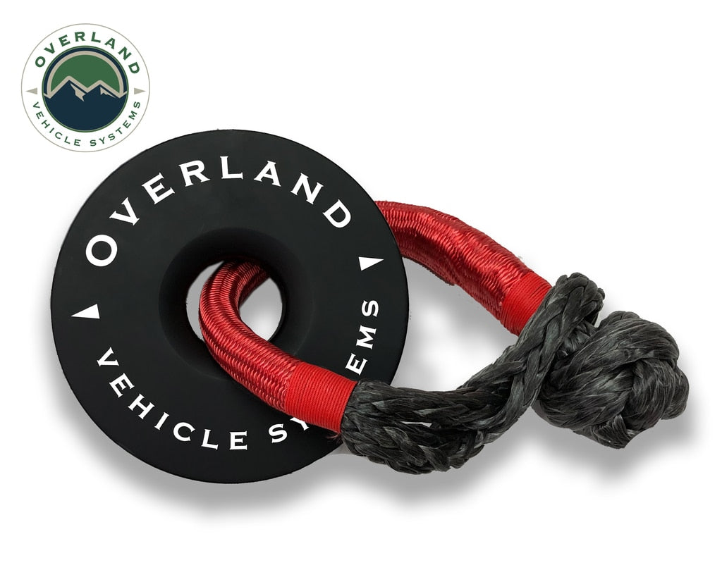 Recovery Ring 6.25 Inch 45,000 lb. Black With Storage Bag Overland Vehicle Systems-4x4 Mega Store